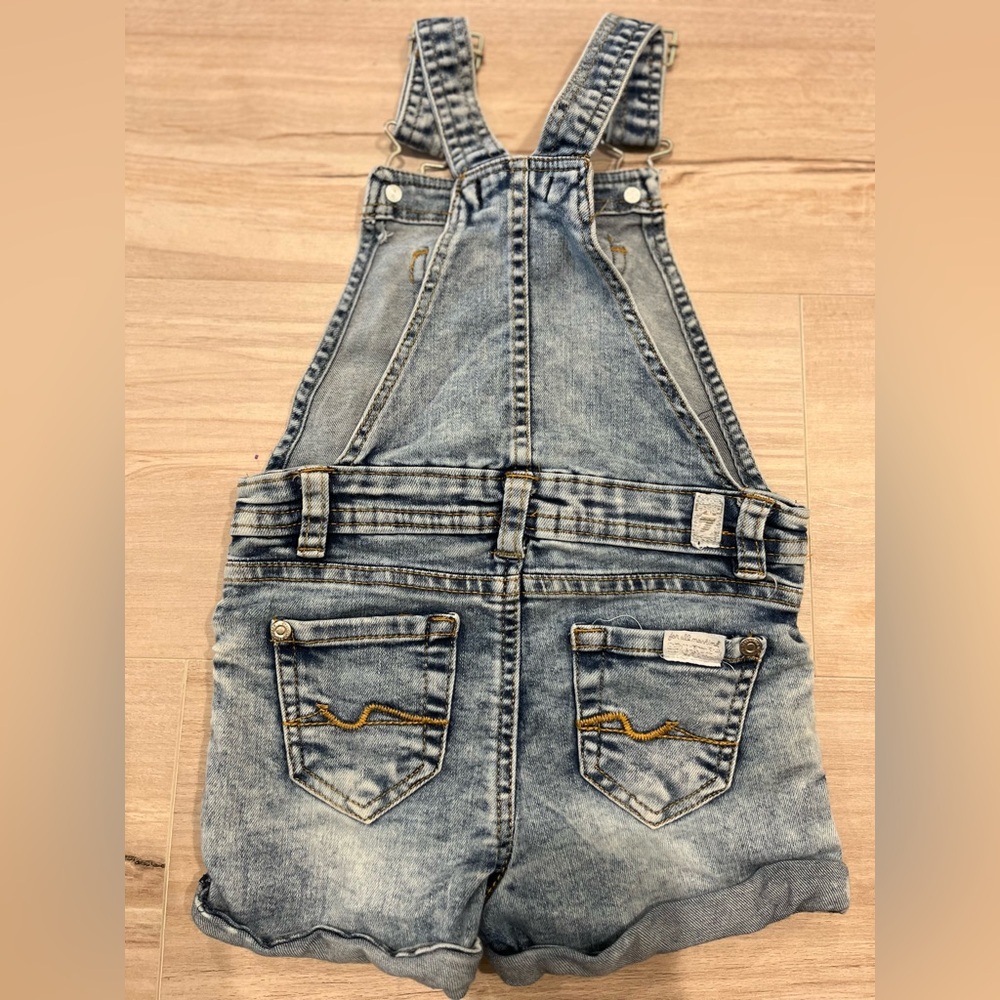 7 For All Mankind Kids Denim Overalls Size 18 Months - Picture 2 of 11